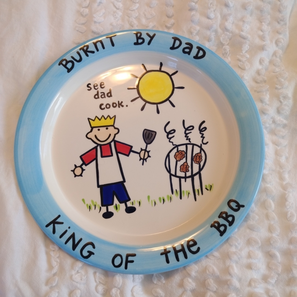 Our name is Mud Dad BBQ plate 13"